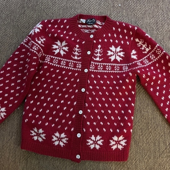 Vintage Jacqueline Icelandic Fair Isle Hand Knit Cardigan Sweater M - Picture 3 of 8